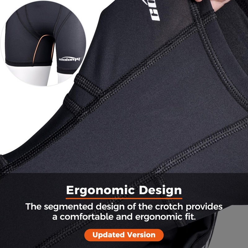 COOLOMG Youth Boys Compression Shorts with Protective Cup Sliding Underwear for Baseball Lacrosse Football Black M - Image 5